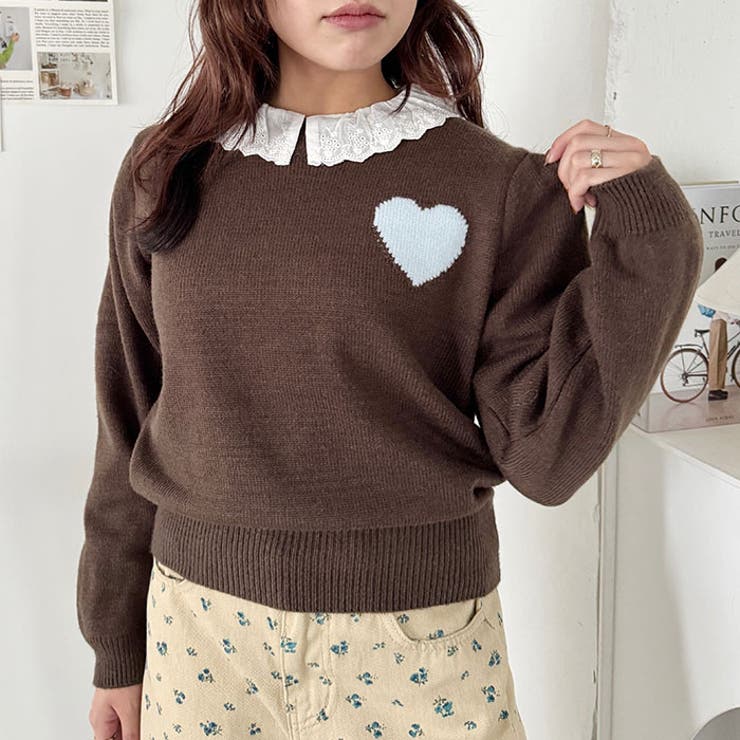 ワンポイントハートニットトップス | Outfitter lab | 詳細画像11 