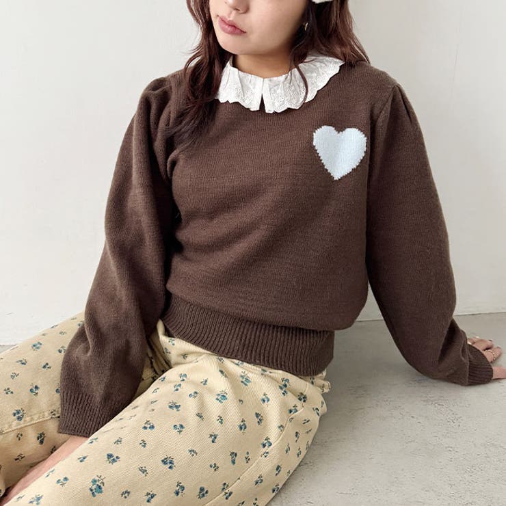 ワンポイントハートニットトップス | Outfitter lab | 詳細画像13 