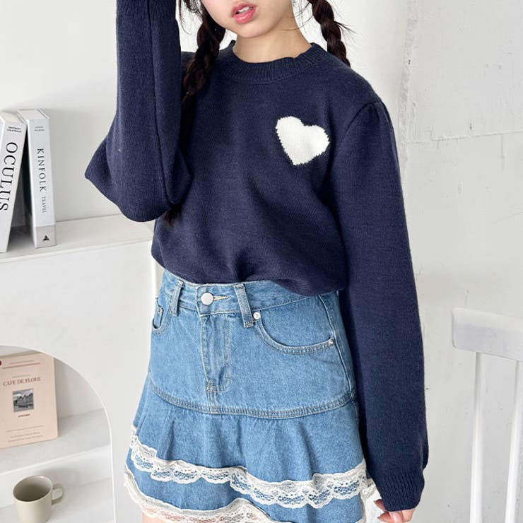 ワンポイントハートニットトップス | Outfitter lab | 詳細画像15 