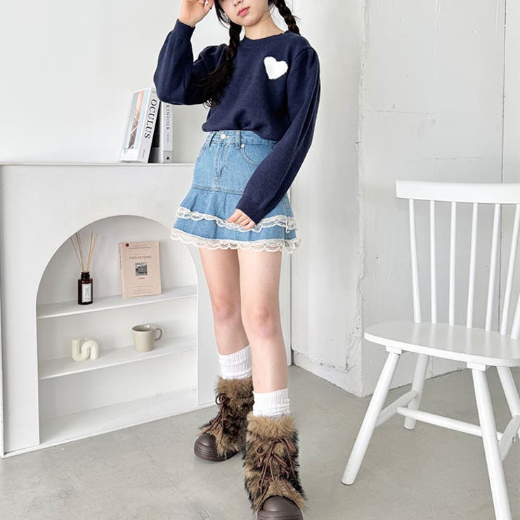 ワンポイントハートニットトップス | Outfitter lab | 詳細画像19 