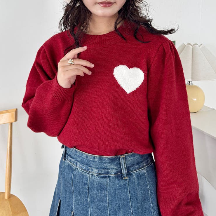 ワンポイントハートニットトップス | Outfitter lab | 詳細画像20 