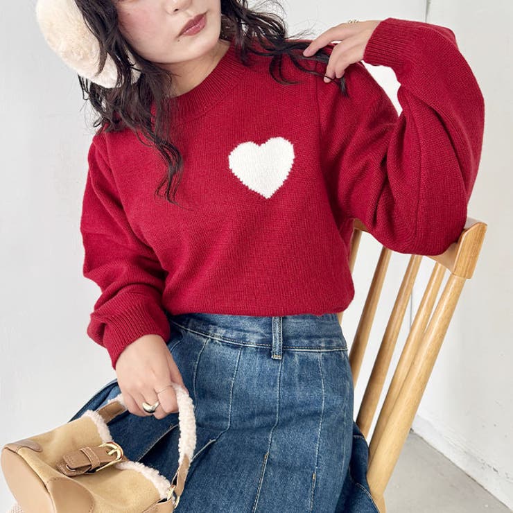 ワンポイントハートニットトップス | Outfitter lab | 詳細画像22 