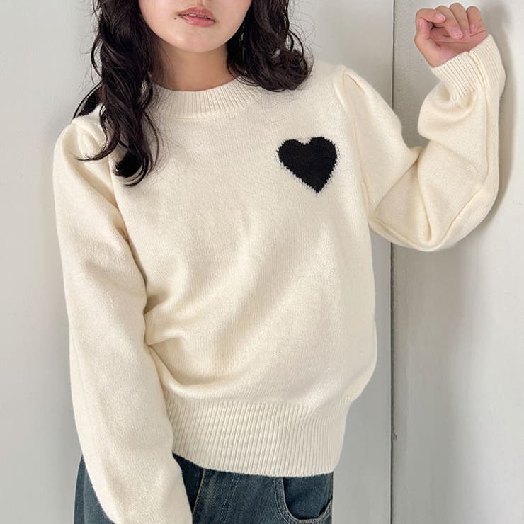 ワンポイントハートニットトップス | Outfitter lab | 詳細画像5 