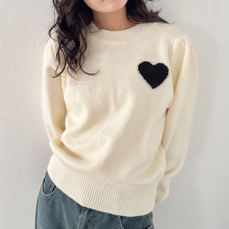 ワンポイントハートニットトップス | Outfitter lab | 詳細画像6 