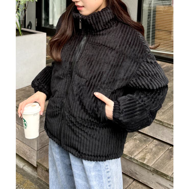 ブラック | コーデュロイダウンジャケット | Outfitter lab