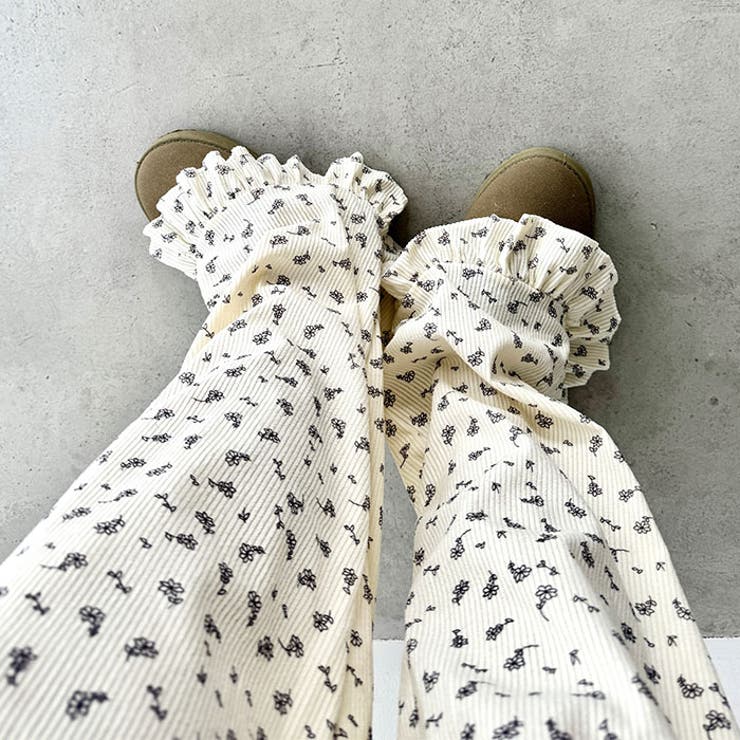 裾フリル小花柄コーデュロイパンツ | Outfitter lab | 詳細画像10 