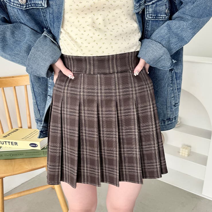 チェック柄プリーツミニスカパン | Outfitter lab | 詳細画像5 