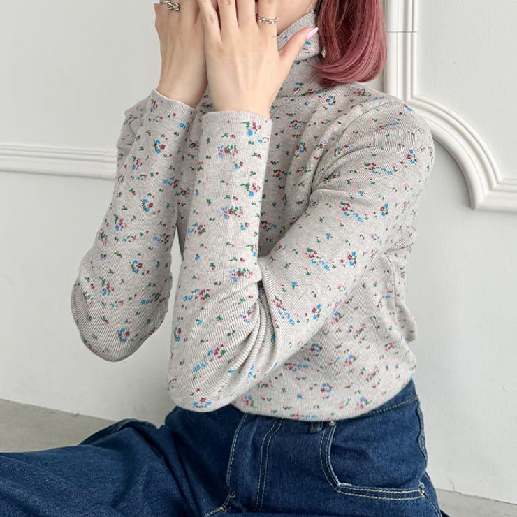 小花柄ハイネックトップス | Outfitter lab | 詳細画像17 