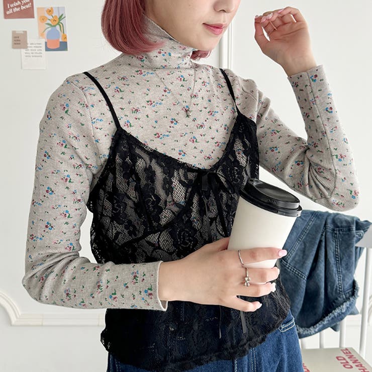 小花柄ハイネックトップス | Outfitter lab | 詳細画像18 