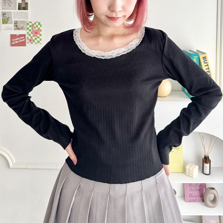 レース付き長袖インナートップス | Outfitter lab | 詳細画像11 