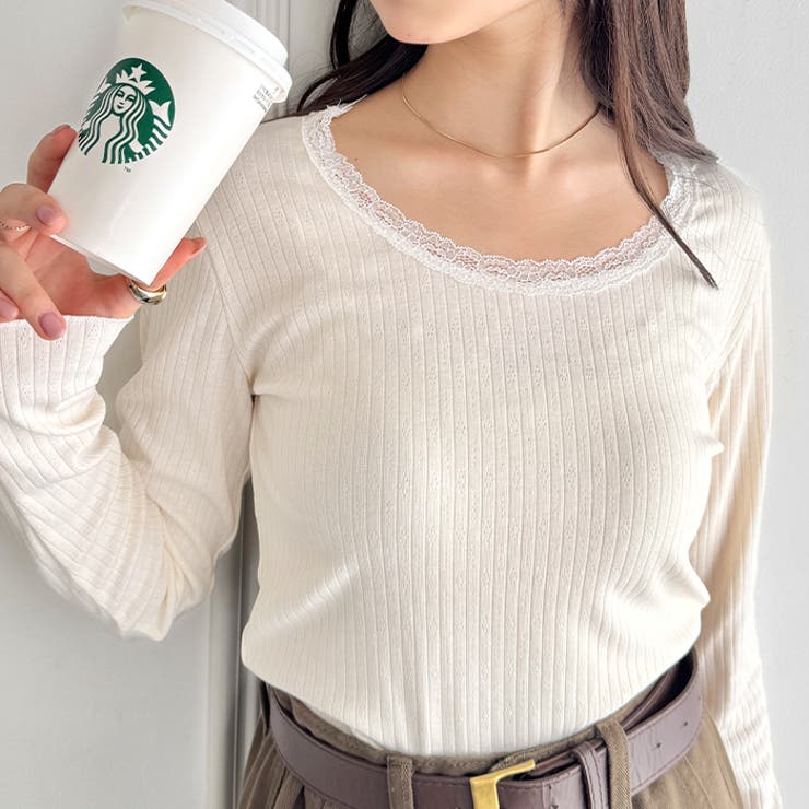 レース付き長袖インナートップス | Outfitter lab | 詳細画像19 