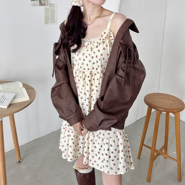 チェック柄フリルティアードチュニック | Outfitter lab | 詳細画像29 