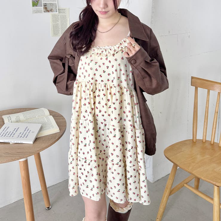 チェック柄フリルティアードチュニック | Outfitter lab | 詳細画像31 