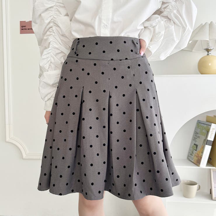 ドットプリーツミディスカート[品番：OUTW0000384]｜Outfitter