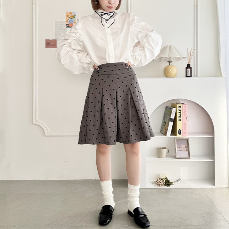 ドットプリーツミディスカート | Outfitter lab | 詳細画像19 