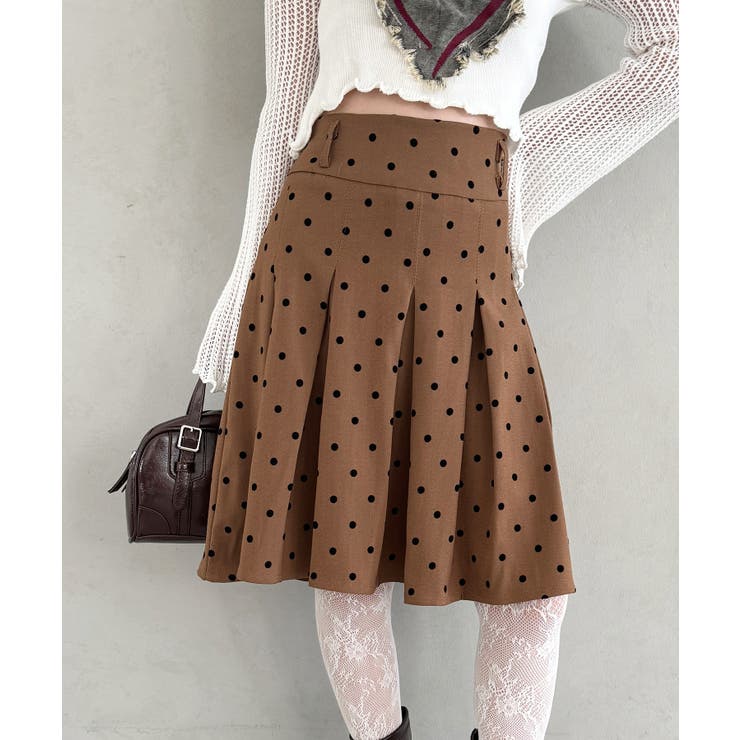 ドットプリーツミディスカート[品番：OUTW0000384]｜Outfitter