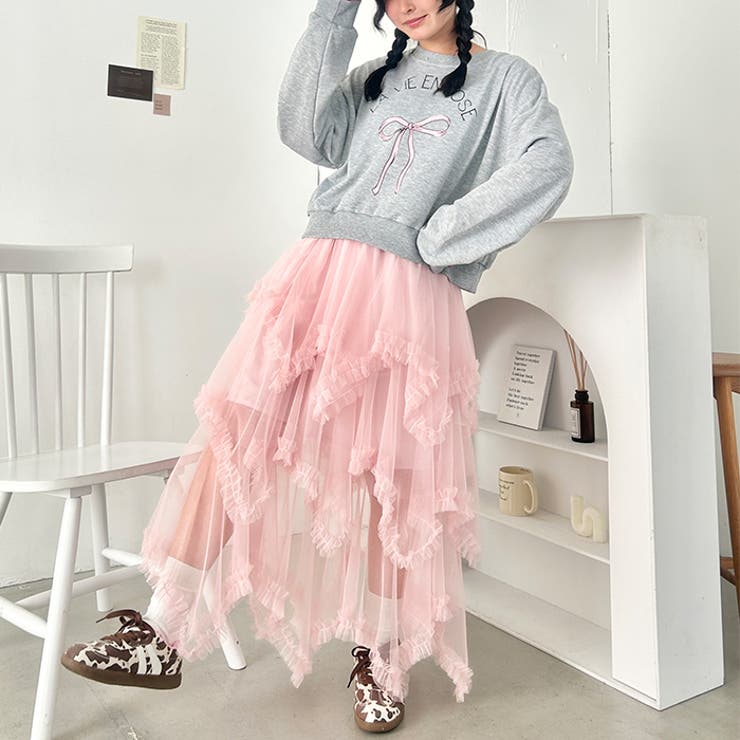 ボリュームフリルチュールスカート | Outfitter lab | 詳細画像52 