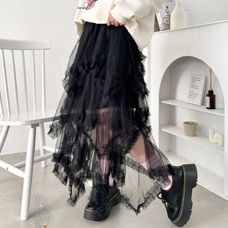 ボリュームフリルチュールスカート | Outfitter lab | 詳細画像6 