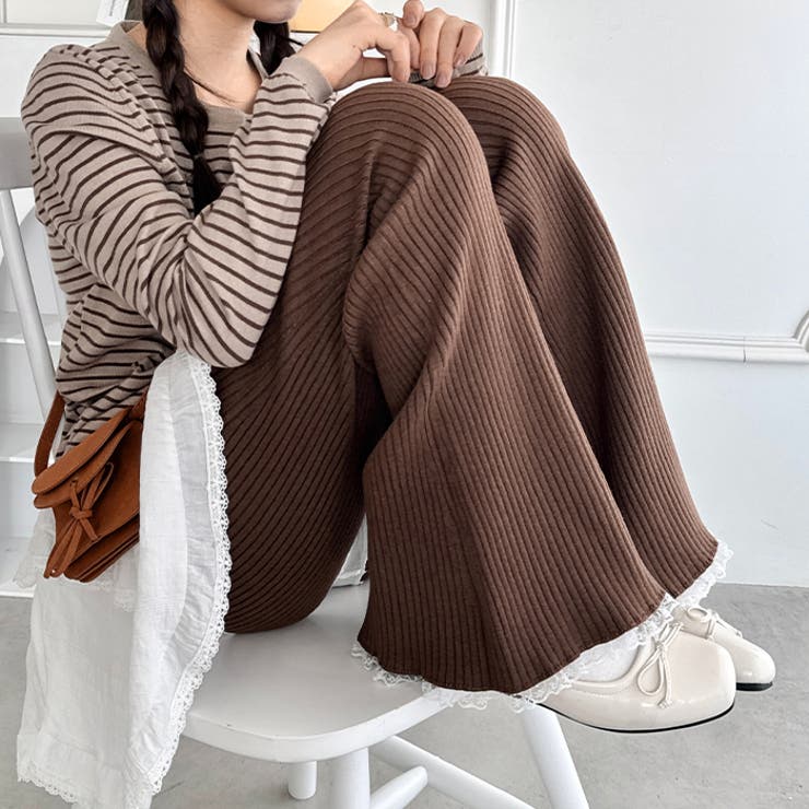 裾レースリブパンツ | Outfitter lab | 詳細画像23 