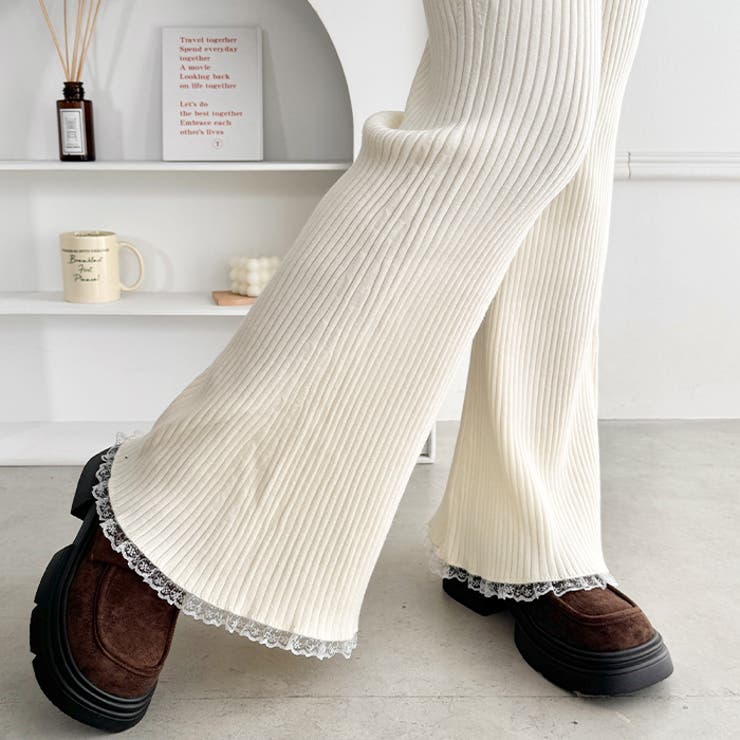 裾レースリブパンツ | Outfitter lab | 詳細画像8 