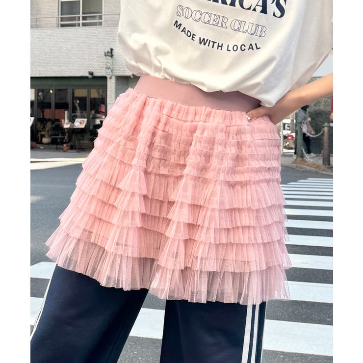 新品♡ミストレアス♡Velvet Tiered Mini Culotte コットンレースティアードミニスカパン[品番：OUTW0000383