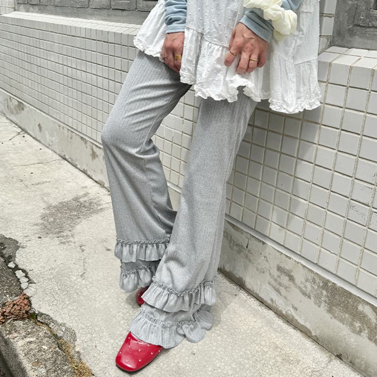 ダブルフリルリブフレアパンツ | Outfitter lab | 詳細画像22 