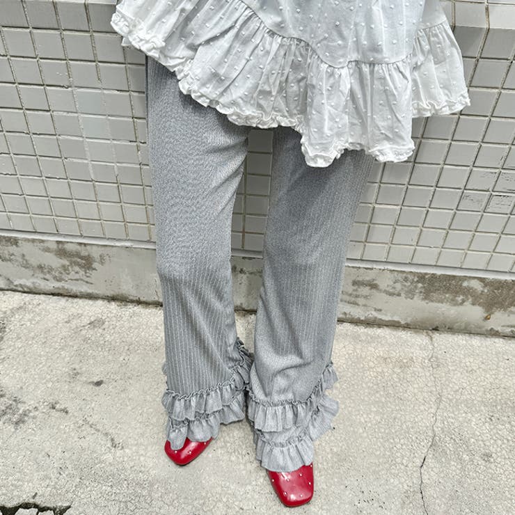 ダブルフリルリブフレアパンツ | Outfitter lab | 詳細画像24 