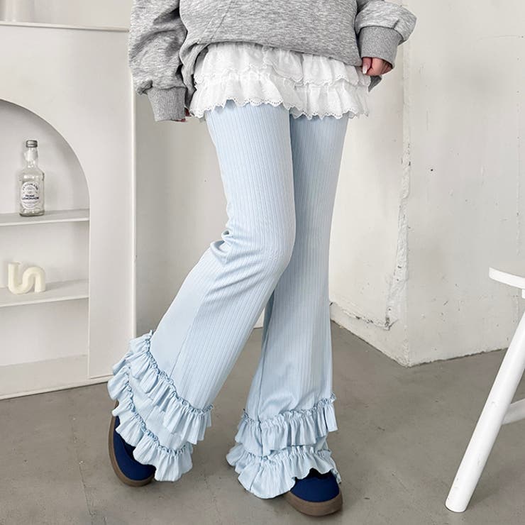 ダブルフリルリブフレアパンツ | Outfitter lab | 詳細画像25 