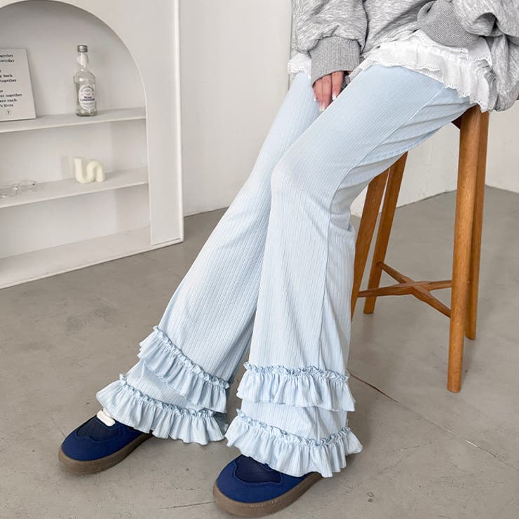 ダブルフリルリブフレアパンツ | Outfitter lab | 詳細画像28 