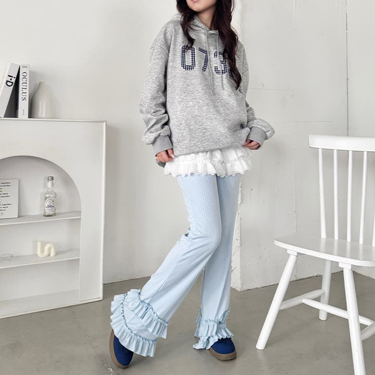 ダブルフリルリブフレアパンツ | Outfitter lab | 詳細画像29 