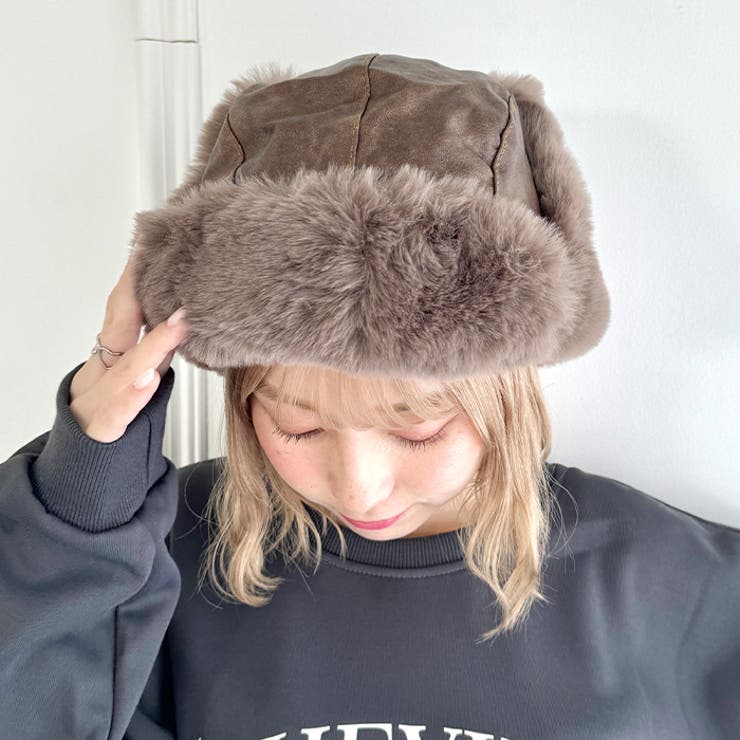 フェイクファーPUフライトキャップ | Outfitter lab | 詳細画像11 