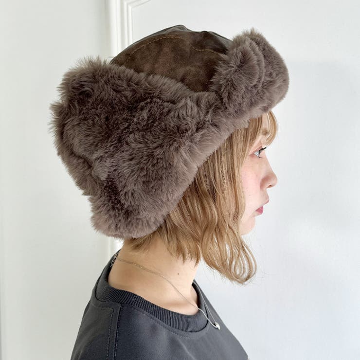 フェイクファーPUフライトキャップ | Outfitter lab | 詳細画像12 