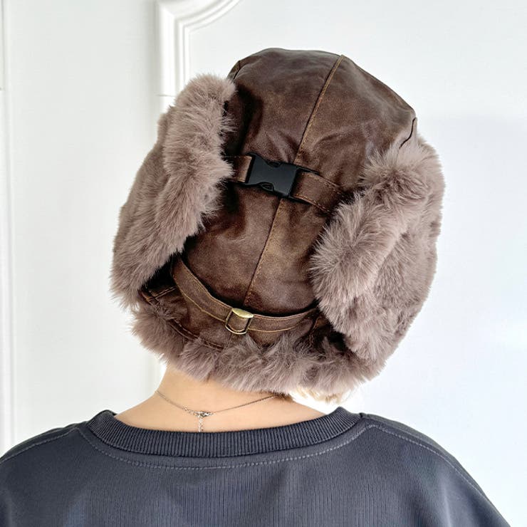 フェイクファーPUフライトキャップ | Outfitter lab | 詳細画像13 