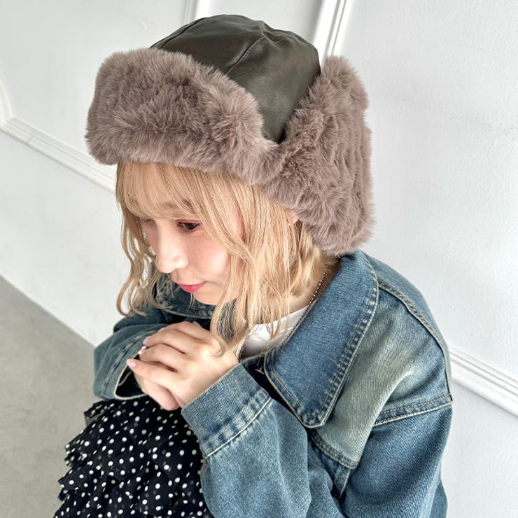 フェイクファーPUフライトキャップ | Outfitter lab | 詳細画像18 