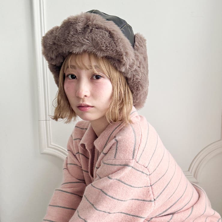 フェイクファーPUフライトキャップ | Outfitter lab | 詳細画像9 