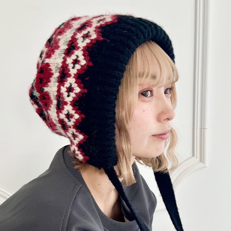 フェアアイル柄イヤーフラップビーニー | Outfitter lab | 詳細画像11 