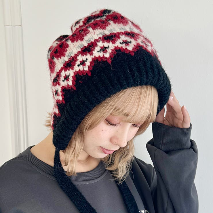 フェアアイル柄イヤーフラップビーニー | Outfitter lab | 詳細画像12 