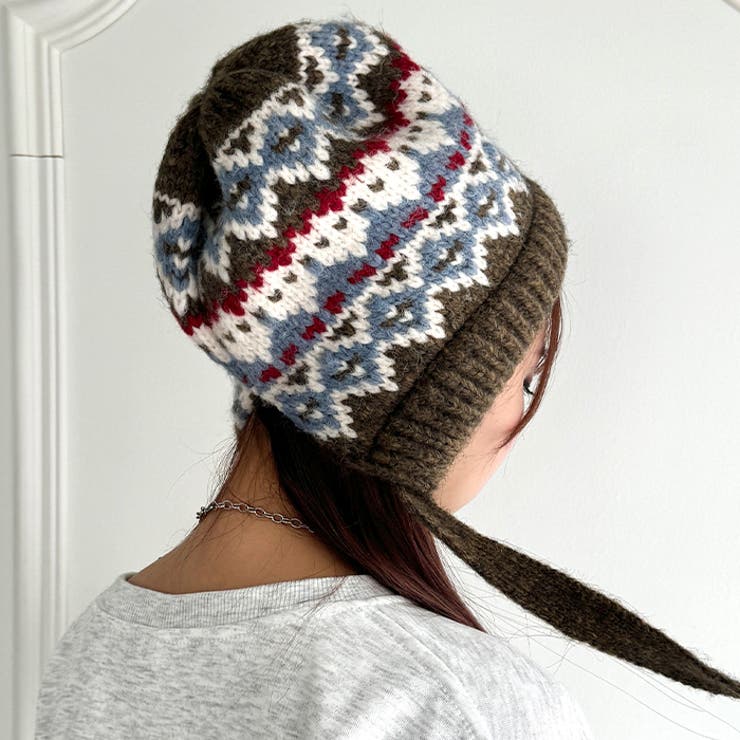 フェアアイル柄イヤーフラップビーニー | Outfitter lab | 詳細画像25 