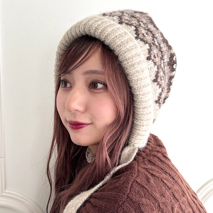 フェアアイル柄イヤーフラップビーニー | Outfitter lab | 詳細画像5 