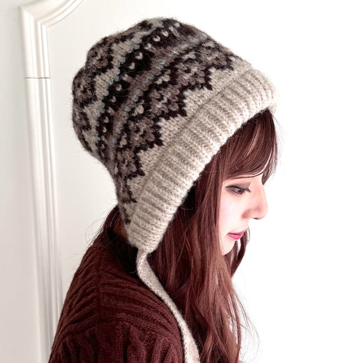 フェアアイル柄イヤーフラップビーニー | Outfitter lab | 詳細画像7 