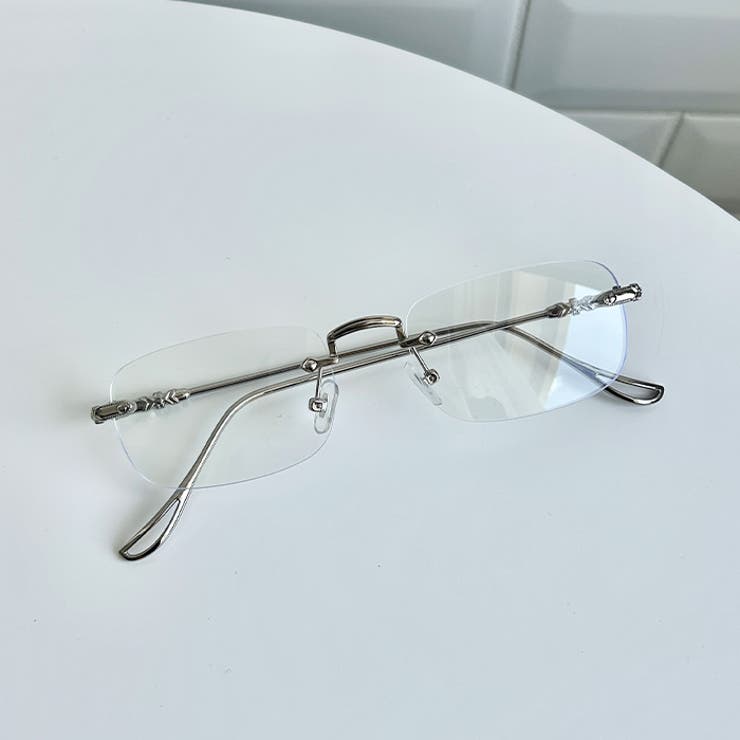 ノンフレームスクエアレンズメガネ | Outfitter lab | 詳細画像10 