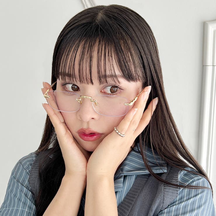 ノンフレームスクエアレンズメガネ | Outfitter lab | 詳細画像12 