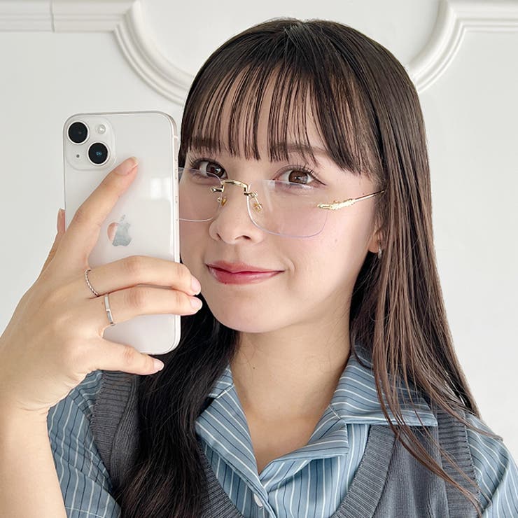 ノンフレームスクエアレンズメガネ | Outfitter lab | 詳細画像14 