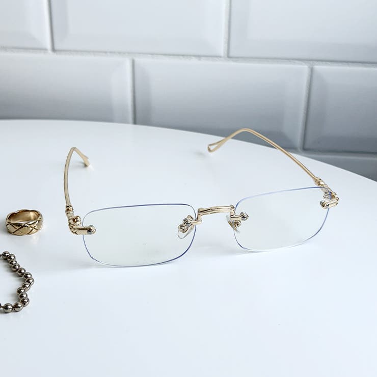 ノンフレームスクエアレンズメガネ | Outfitter lab | 詳細画像18 