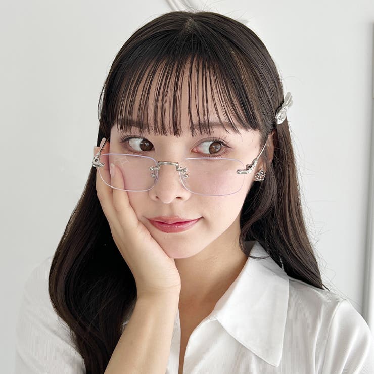 ノンフレームスクエアレンズメガネ | Outfitter lab | 詳細画像5 