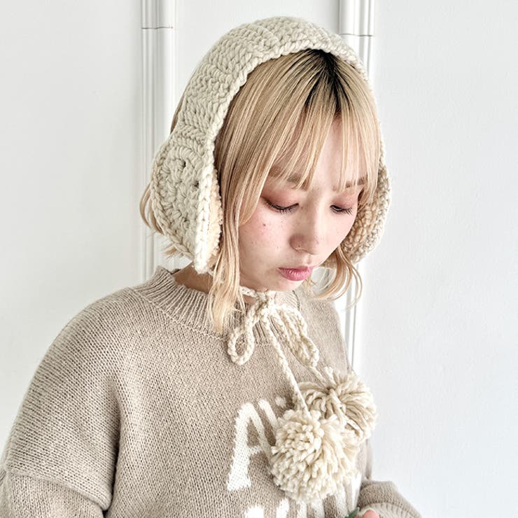 クロシェ編みポンポンイヤーマフ | Outfitter lab | 詳細画像11 