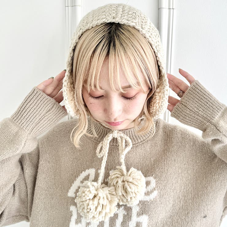 クロシェ編みポンポンイヤーマフ | Outfitter lab | 詳細画像13 
