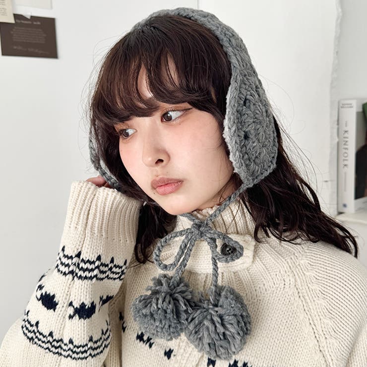 クロシェ編みポンポンイヤーマフ | Outfitter lab | 詳細画像16 