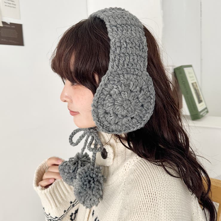クロシェ編みポンポンイヤーマフ | Outfitter lab | 詳細画像18 
