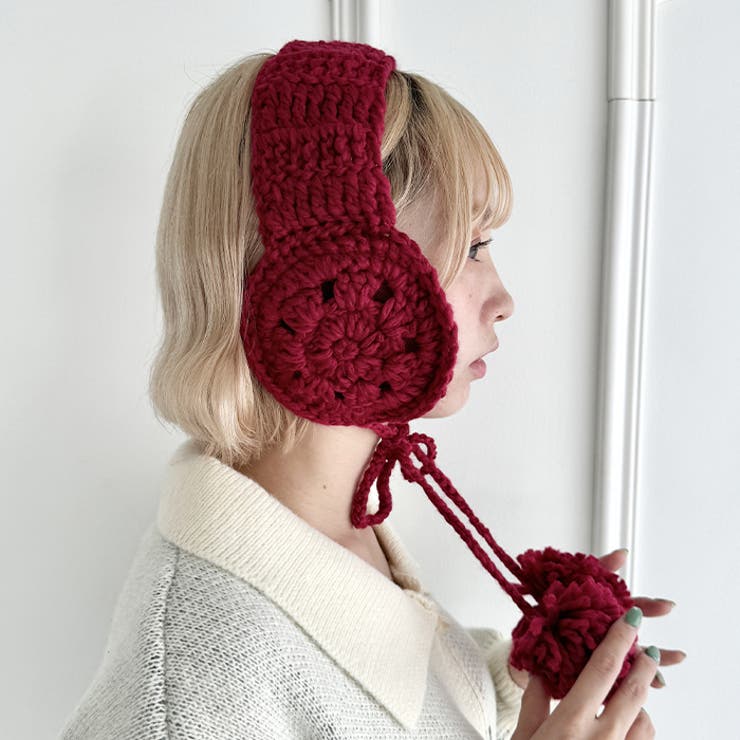 クロシェ編みポンポンイヤーマフ | Outfitter lab | 詳細画像22 
